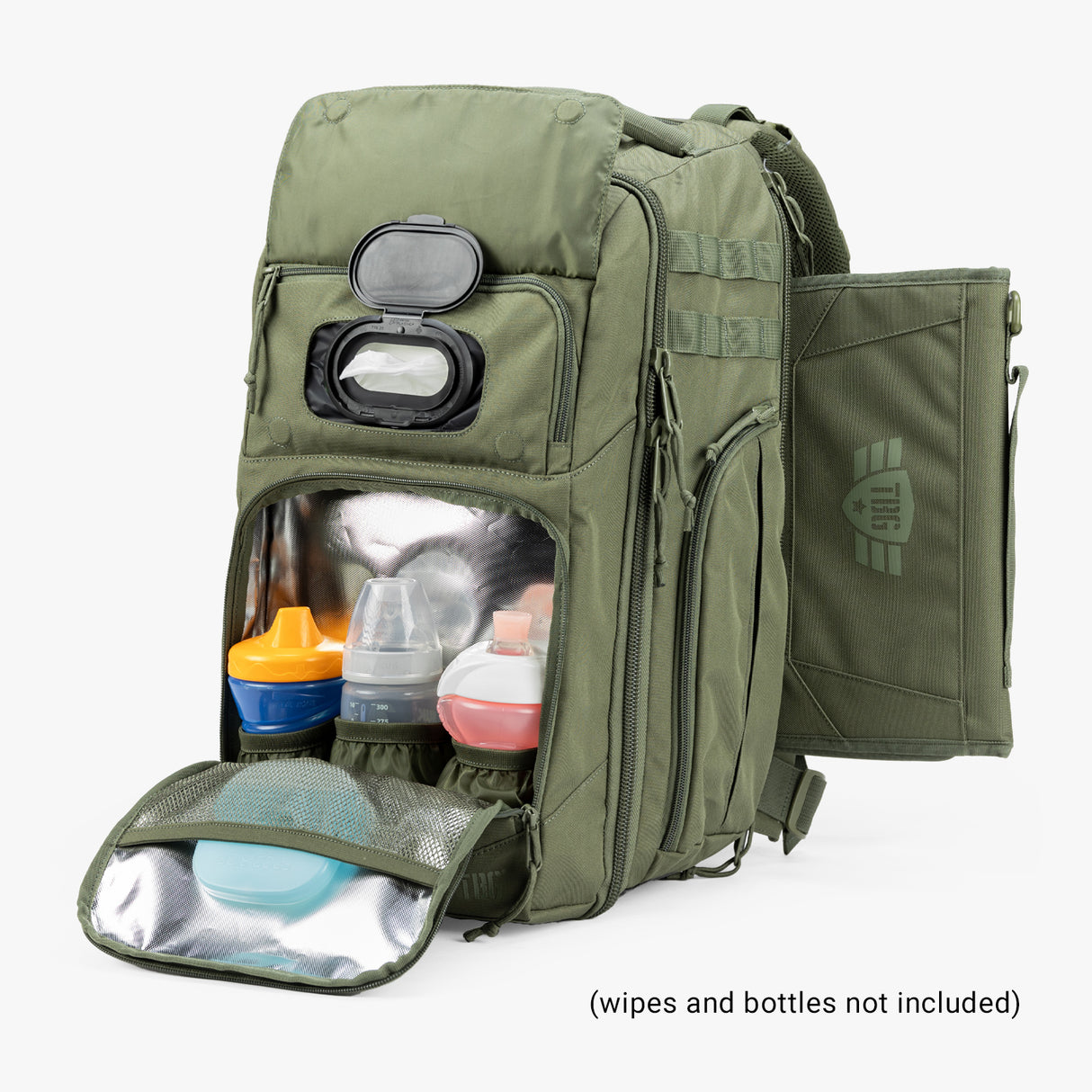 Everyday Backpack + Baby Carrier Bundle Everyday Diaper bag Front Open Ranger Green