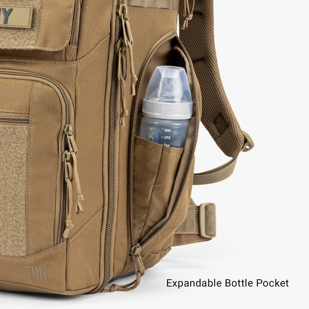 Everyday Backpack + Baby Carrier Bundle Everyday Diaper bag Front Third Bottle Coyote Brown