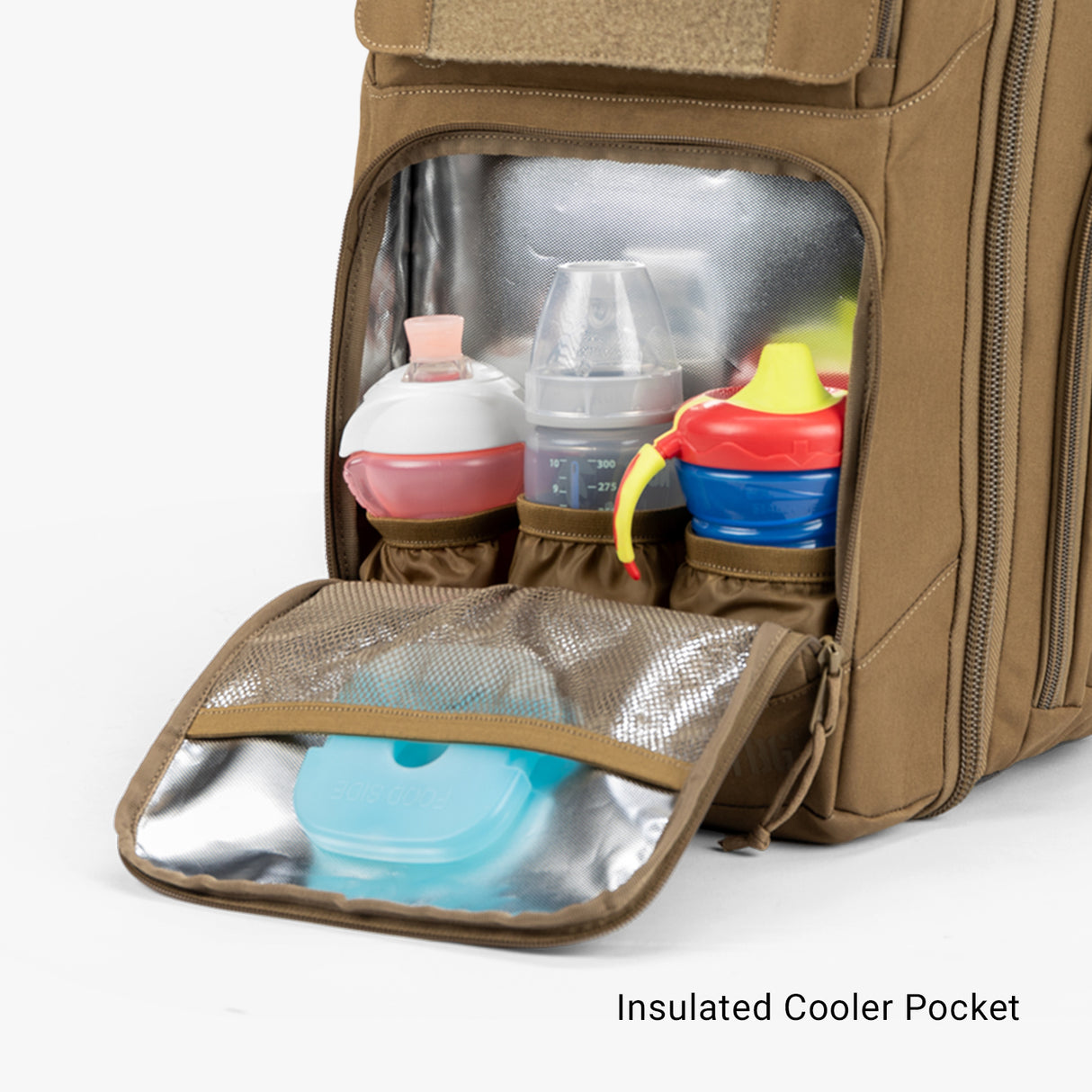 Everyday Backpack + Baby Carrier Bundle Everyday Diaper bag Insulated Cooler Pouch Coyote Brown