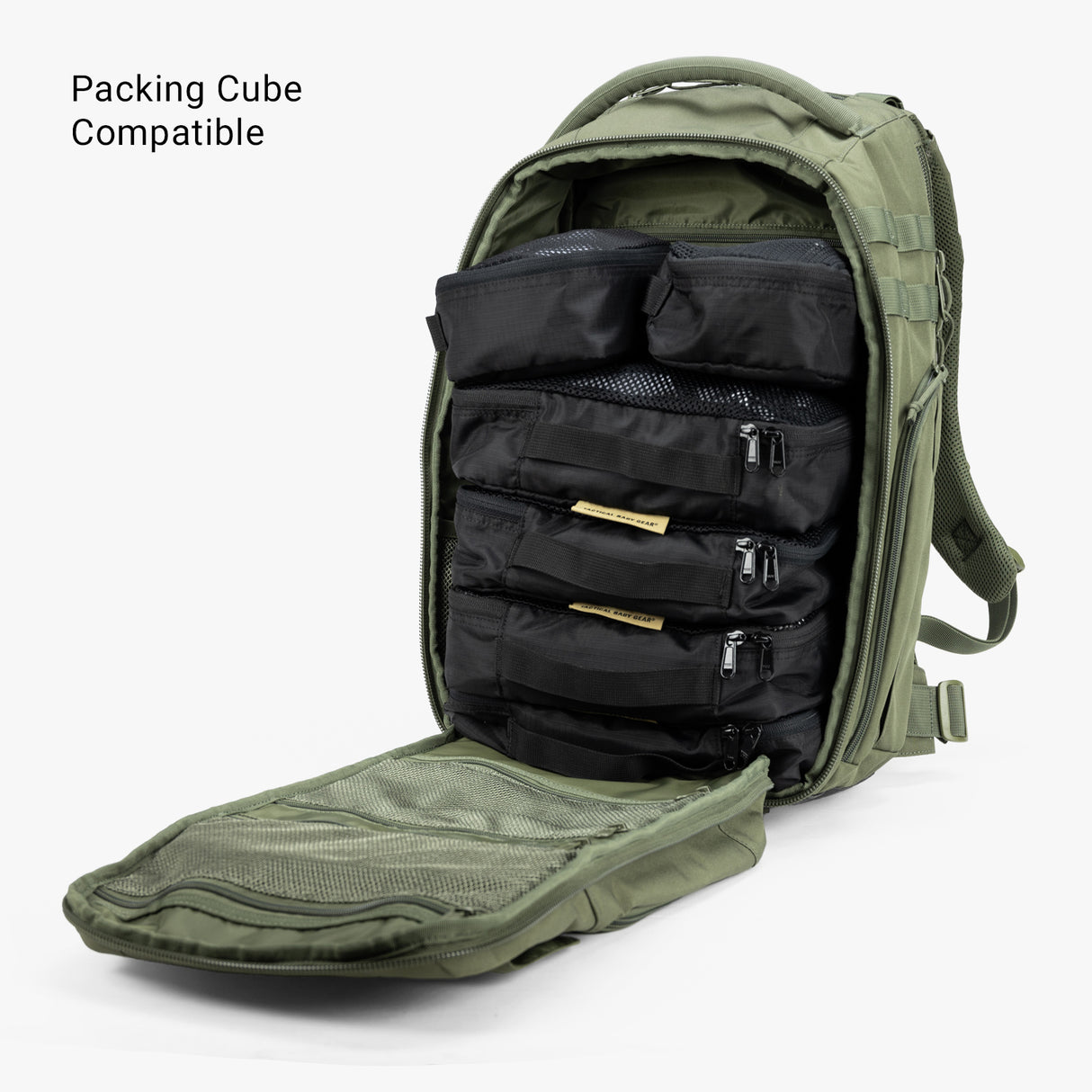 Everyday Backpack + Baby Carrier Bundle Everyday Diaper bag Interior Organization Packing Cubes Ranger Green