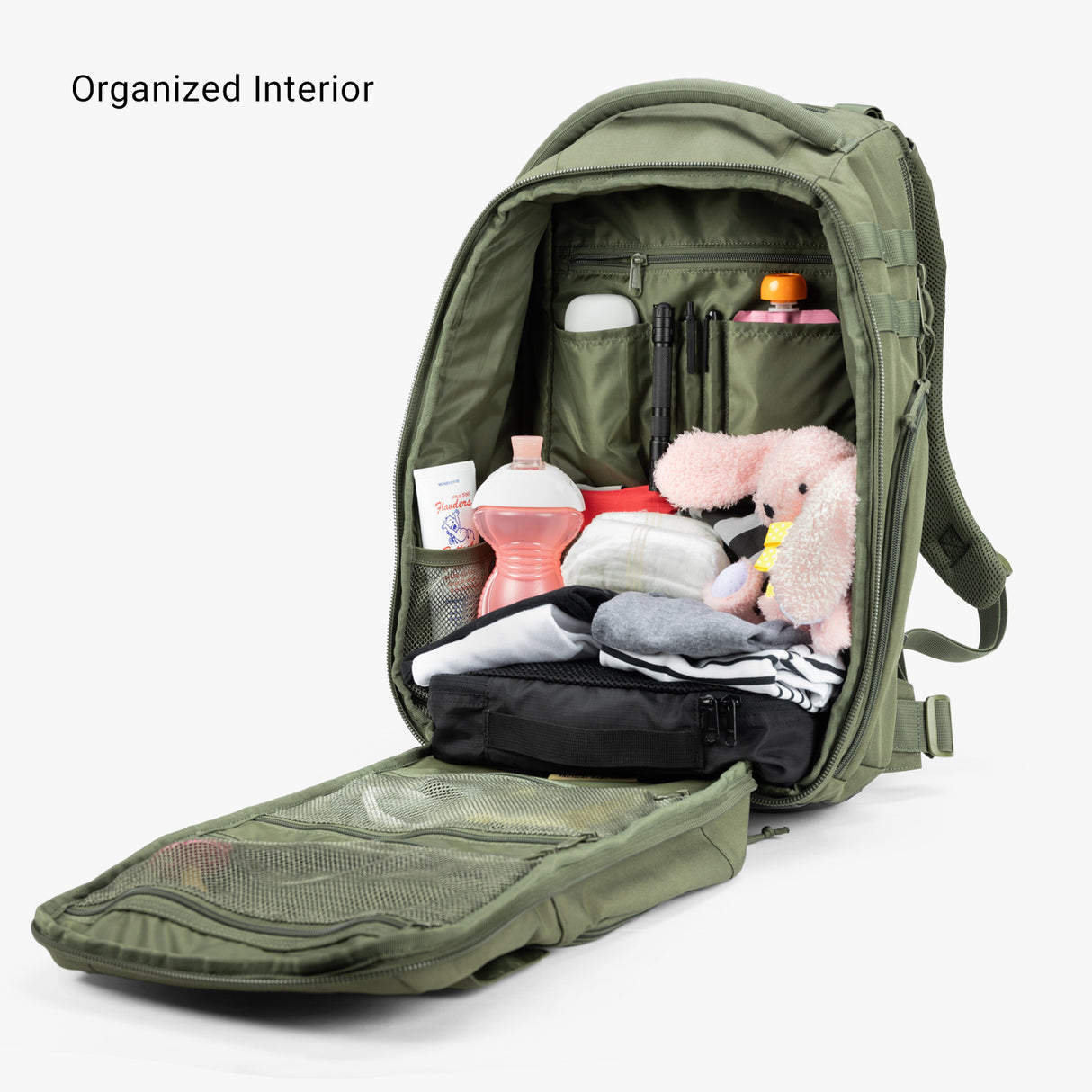 Everyday Backpack + Baby Carrier Bundle Everyday Diaper bag Interior Organization Ranger Green