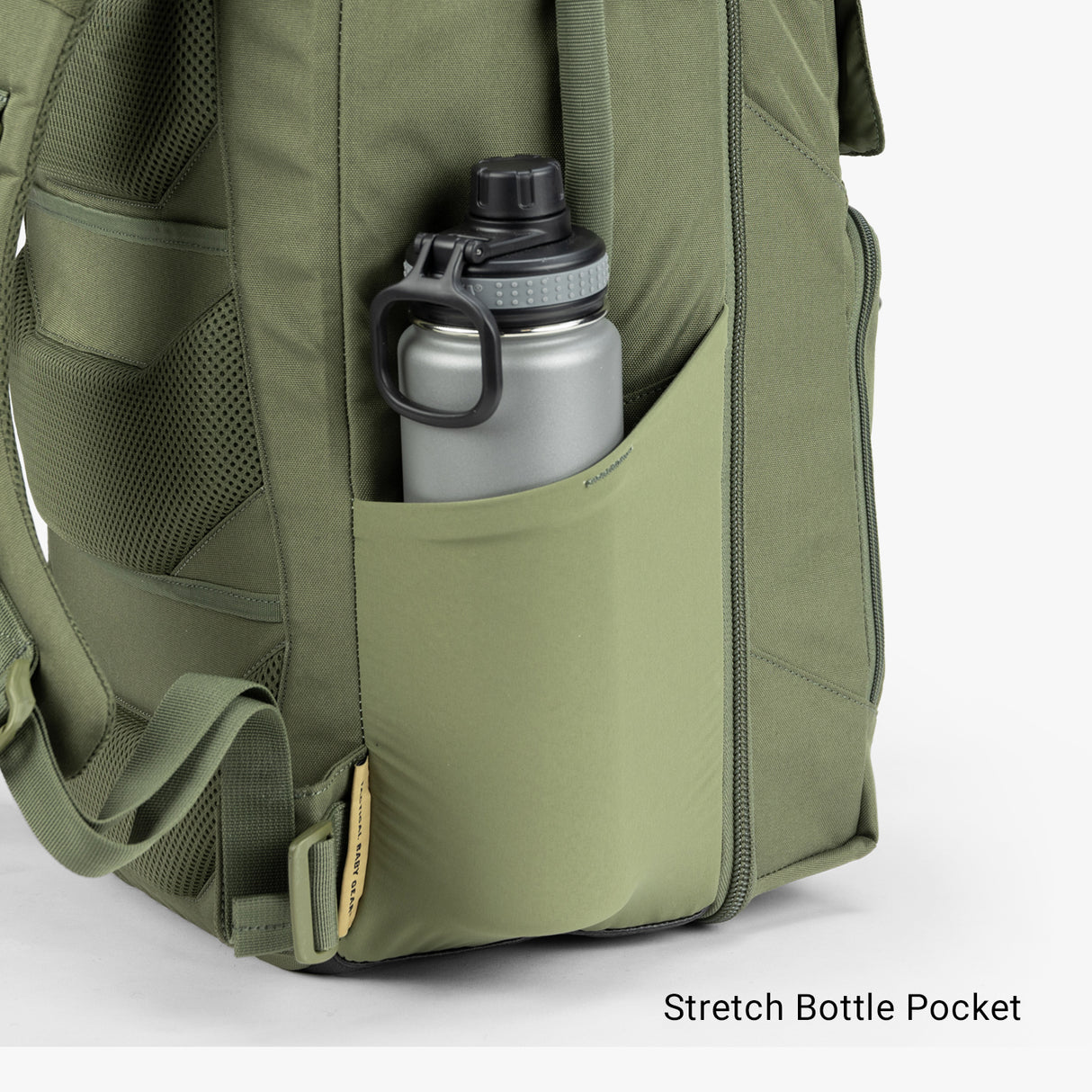 Everyday Backpack Everyday Diaper bag Stretch Bottle Pouch Full Ranger Green