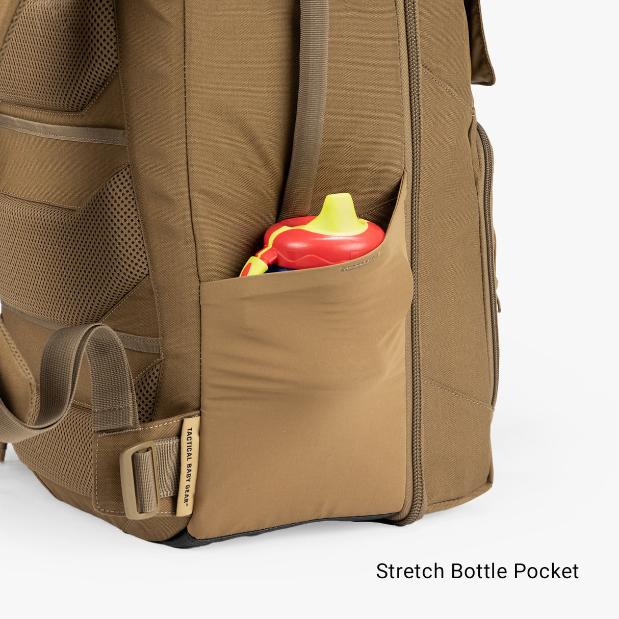 Everyday Backpack + Baby Carrier Bundle Everyday Diaper bag Stretch Bottle Pouch Sippy Coyote Brown