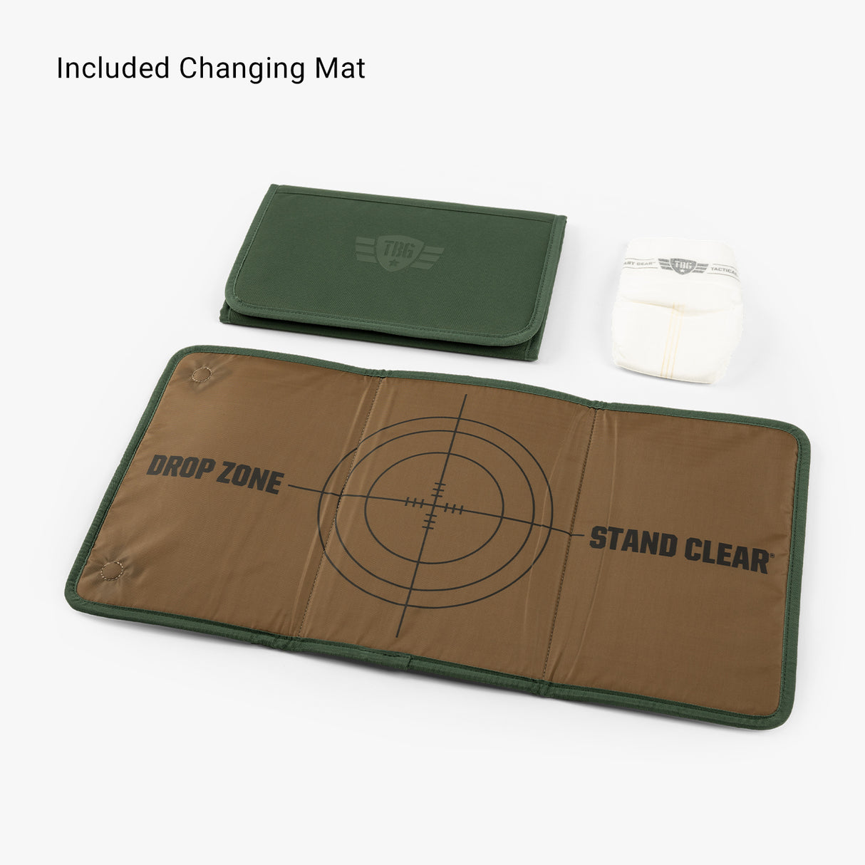 Expedition Diaper Bag Expedition Diaper bag Included Changing mat Hunter Green