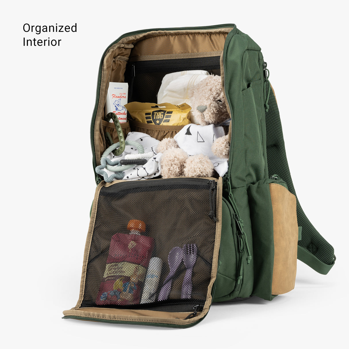 Expedition Diaper Bag Expedition Diaper bag Organized Interior Hunter Green