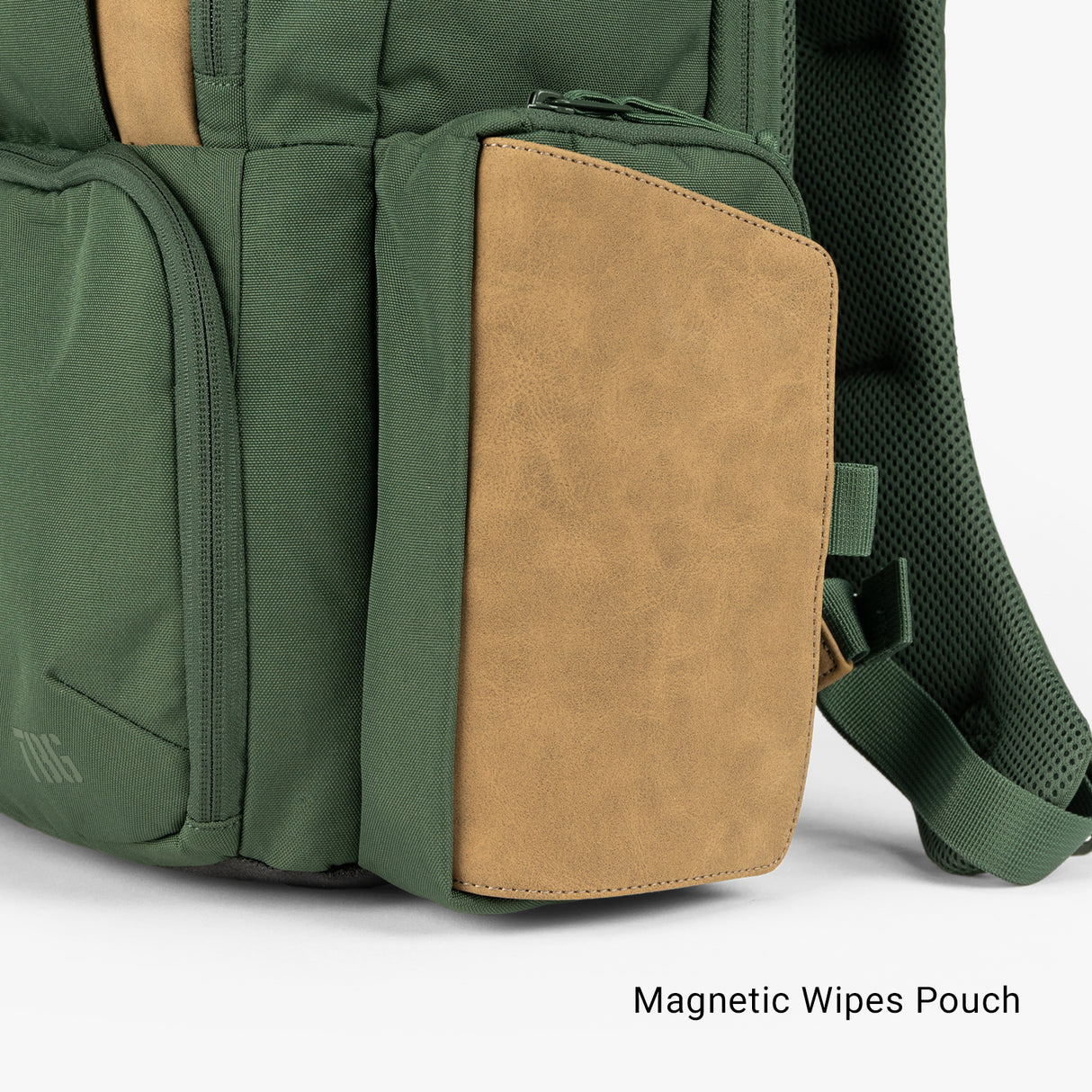 Expedition Diaper Bag Expedition Diaper bag Wipes Pouch Closed Hunter Green