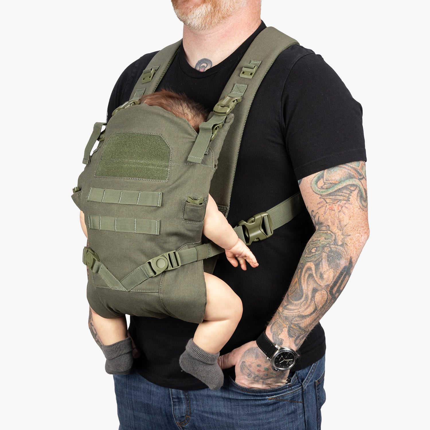 Tactical Baby Carrier® Tactical Baby Carrier Left Three Quarter Ranger Green Tactical Baby Carrier® Tactical Baby Carrier Left Three Quarter Ranger Green