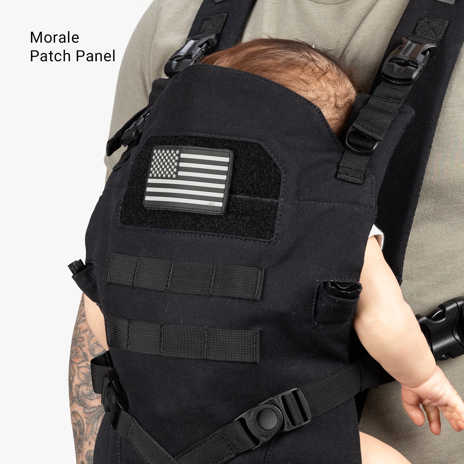 Tactical Baby Carrier® Tactical Baby Carrier Patch Panel Black Tactical Baby Carrier® Tactical Baby Carrier Patch Panel Black
