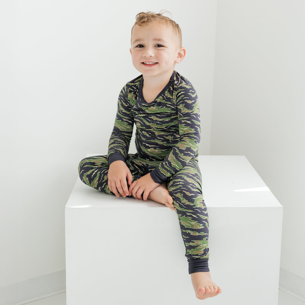 Tiger Stripe Camo 2 Piece Pajama Set