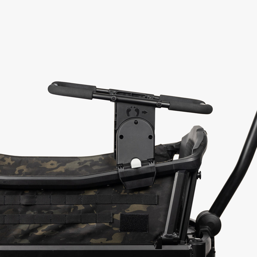 Black Chicco car seat adapter for Cruiser XL stroller, displayed on a plain background.