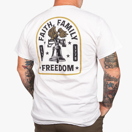 Faith Family Freedom - Liberty Bell,, White