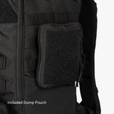 Mini diaper bag and baby carrier bundle featuring a durable design and an included dump pouch for convenient storage.