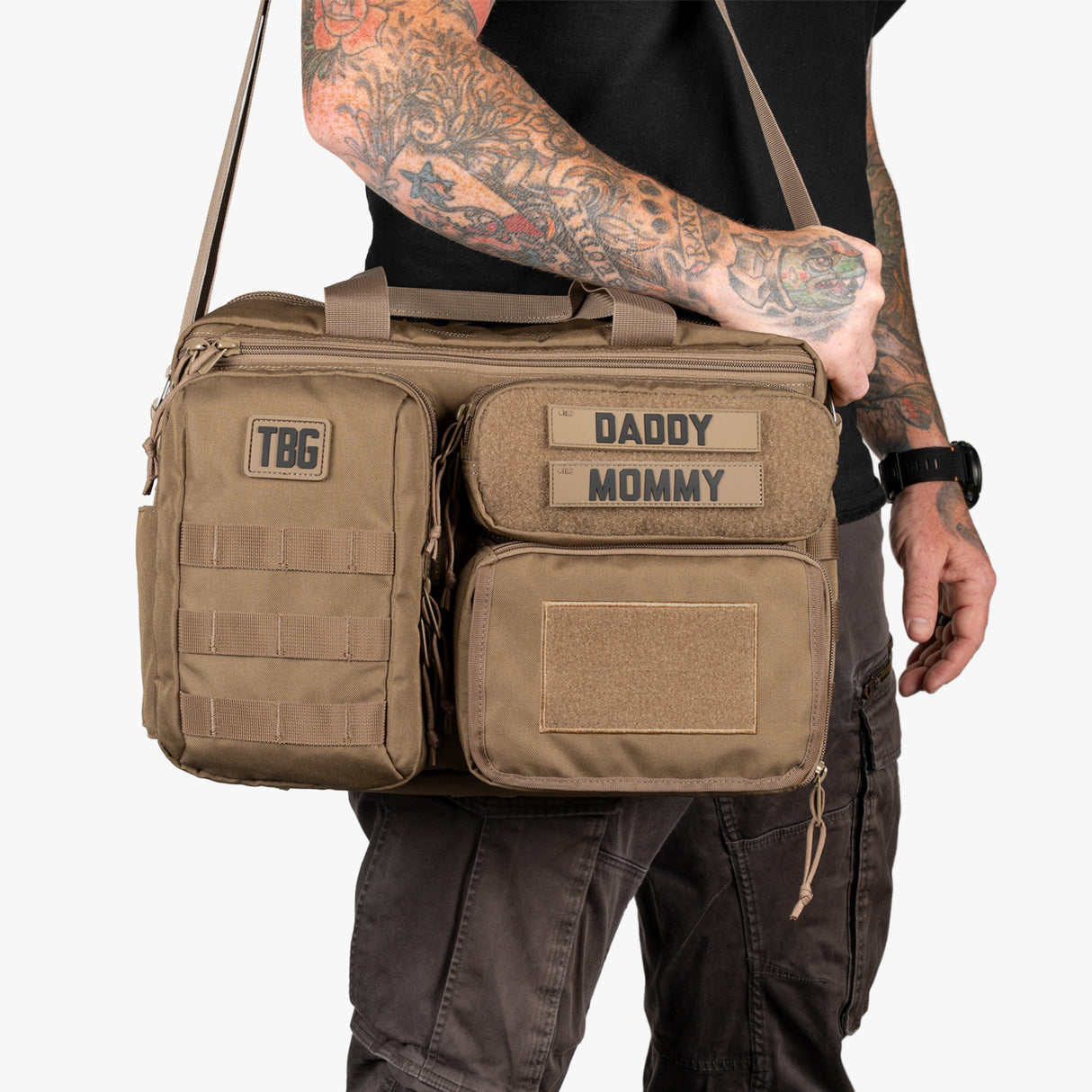 Tactical Baby Gear 4th Gen Tactical Diaper Bag For Dads W/included Changing Mat, Stroller Straps