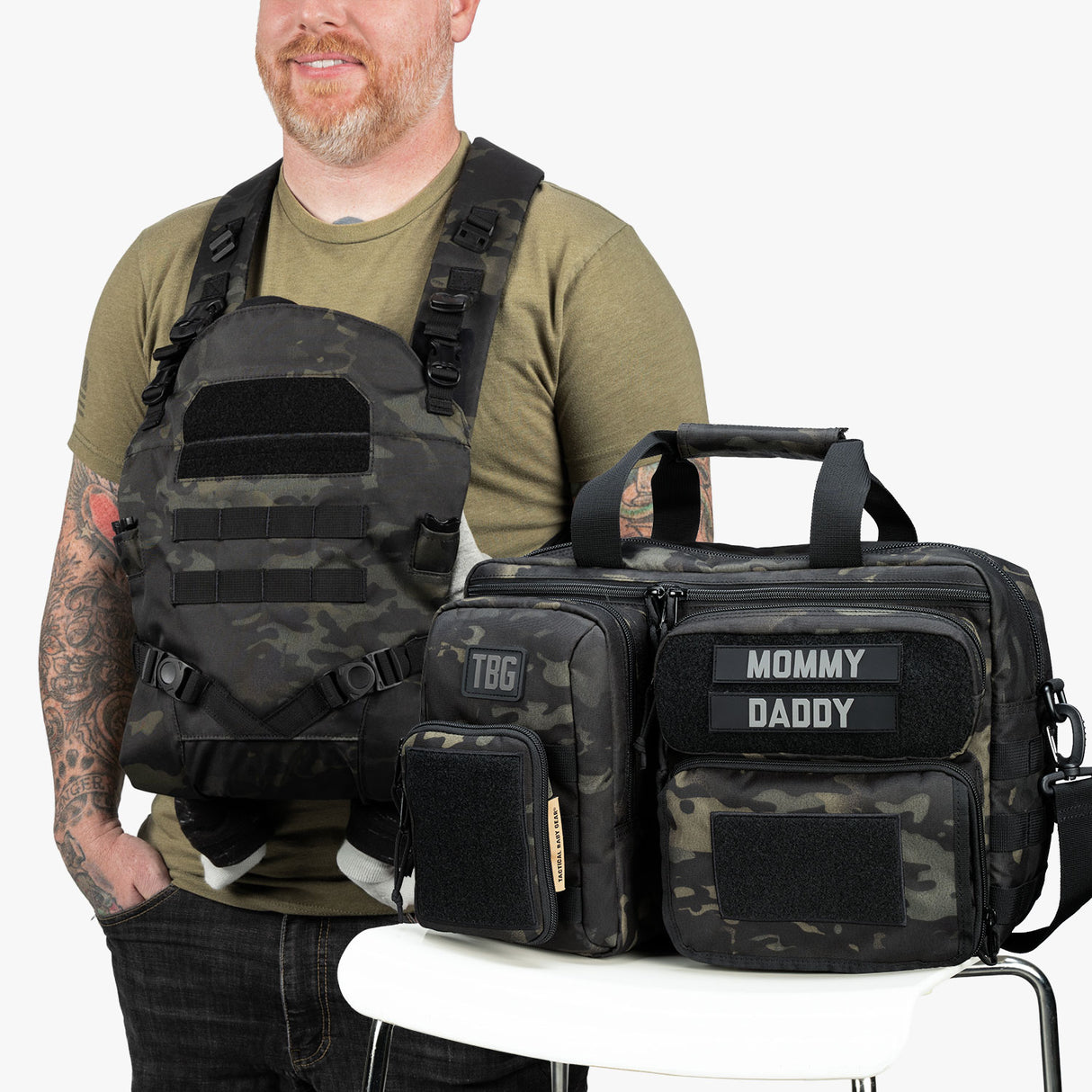 Deuce Diaper Bag + Baby Carrier Bundle