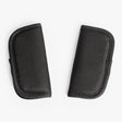 Black S-1 stroller seat belt pads designed for comfort and safety, featuring a rugged, durable fabric.
