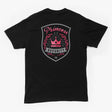 Black t-shirt featuring a pink "Princess Security" graphic with a crown and shield design on the back.