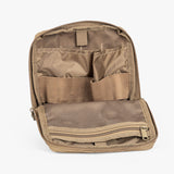 Rugged tactical utility pouch with multiple compartments for organized storage and easy access to essentials.