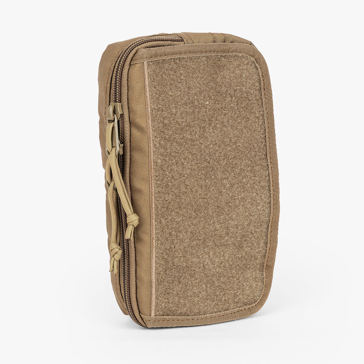 Rugged Tactical Wipe Pouch® in tan, designed for easy access and storage of wipes for parents on the go.