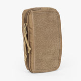 Rugged Tactical Wipe Pouch® in tan, designed for easy access and storage of wipes for parents on the go.