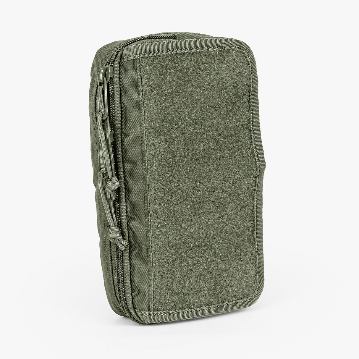Rugged Tactical Wipe Pouch® in olive green, designed for easy access and storage of wipes for parents on the go.