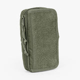 Rugged Tactical Wipe Pouch® in olive green, designed for easy access and storage of wipes for parents on the go.