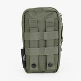 Rugged Tactical Wipe Pouch® in olive green, featuring MOLLE webbing and a secure zip closure for easy access.