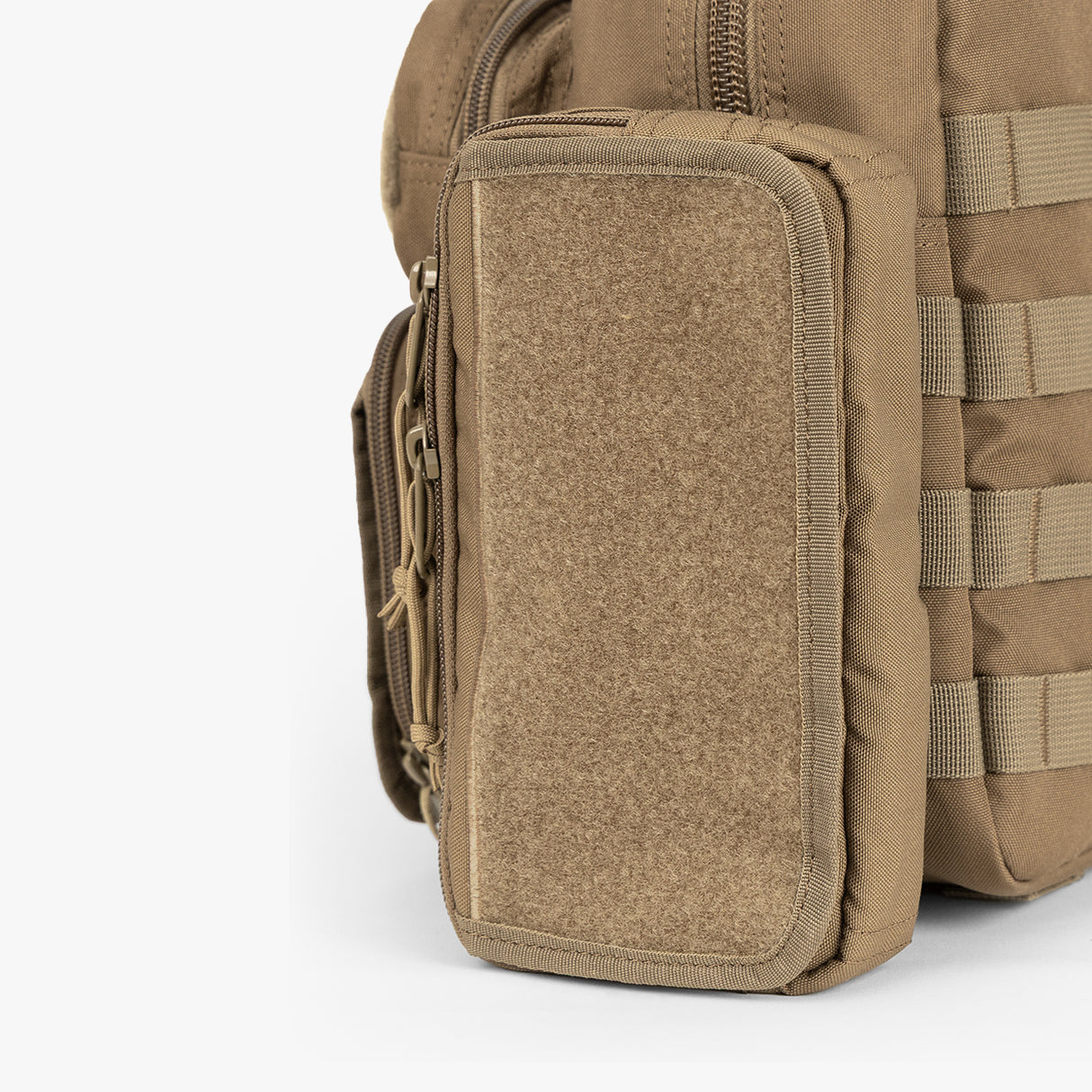 Tactical Wipe Pouch® in tan, featuring a durable exterior and secure zipper closure for easy access to wipes.
