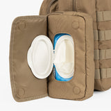 Tactical Wipe Pouch® featuring a secure closure and easy access to wipes, designed for rugged parenting needs.