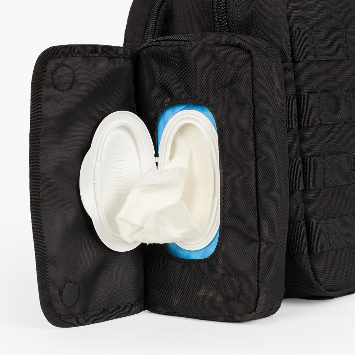 Tactical Wipe Pouch® featuring a durable exterior and easy-access opening for convenient wipe storage.
