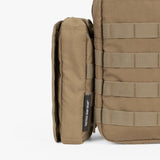 Tactical Wipe Pouch® in tan, featuring durable fabric and MOLLE webbing for easy attachment to gear.