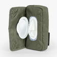 Rugged Tactical Wipe Pouch® in olive green, featuring a secure opening for easy access to wipes.