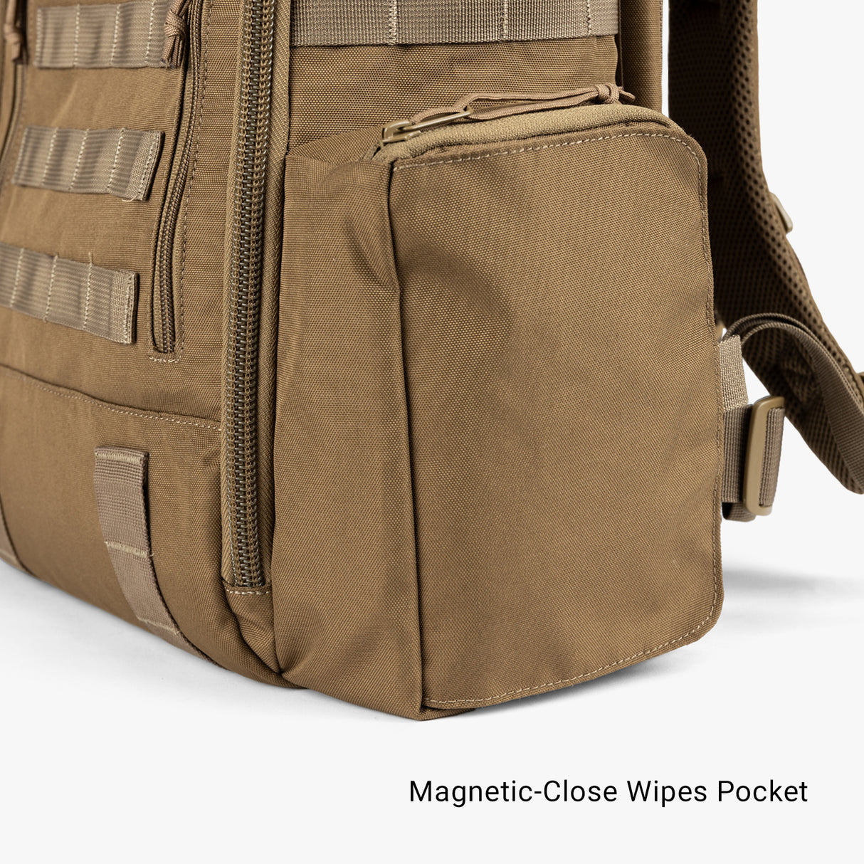 Daypack Diaper Bag Daypack Diaper bag Wipes Pouch Closed Coyote Brown