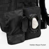 Daypack Diaper Bag Daypack Diaper bag Wipes Pouch Opened Black