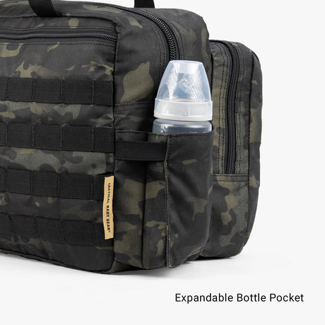 Deuce Diaper Bag Deuce Diaper bag Expandable Water Bottle Pouch Baby Multicam Black