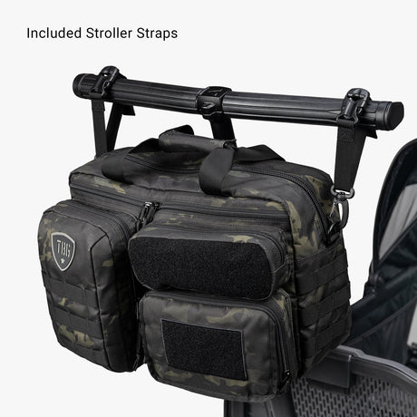 Deuce Diaper Bag + Baby Carrier Bundle Deuce Diaper bag Stroller Straps Multicam Black