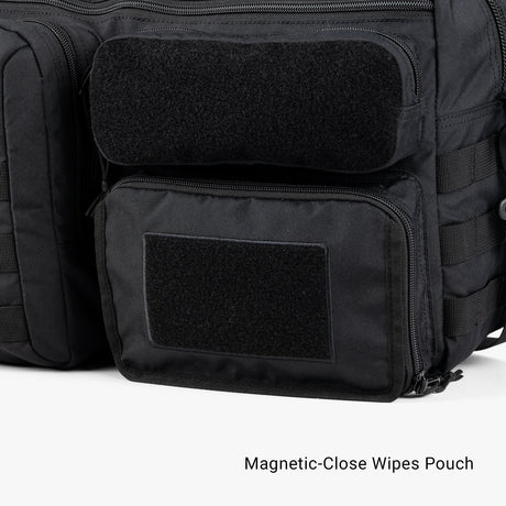 Deuce Diaper Bag Deuce Diaper bag Wipes Pocket Closed Black