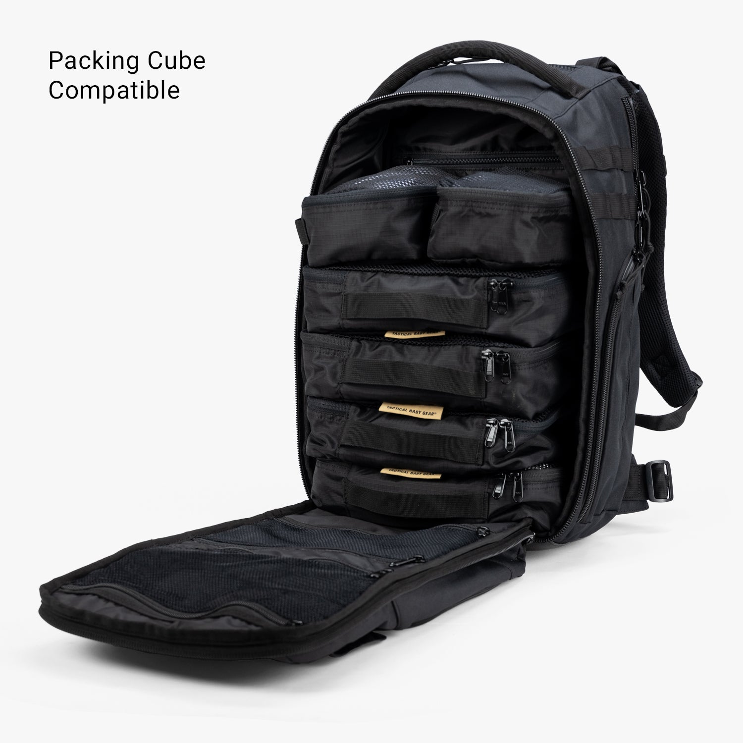 Black backpack diaper fashion bag