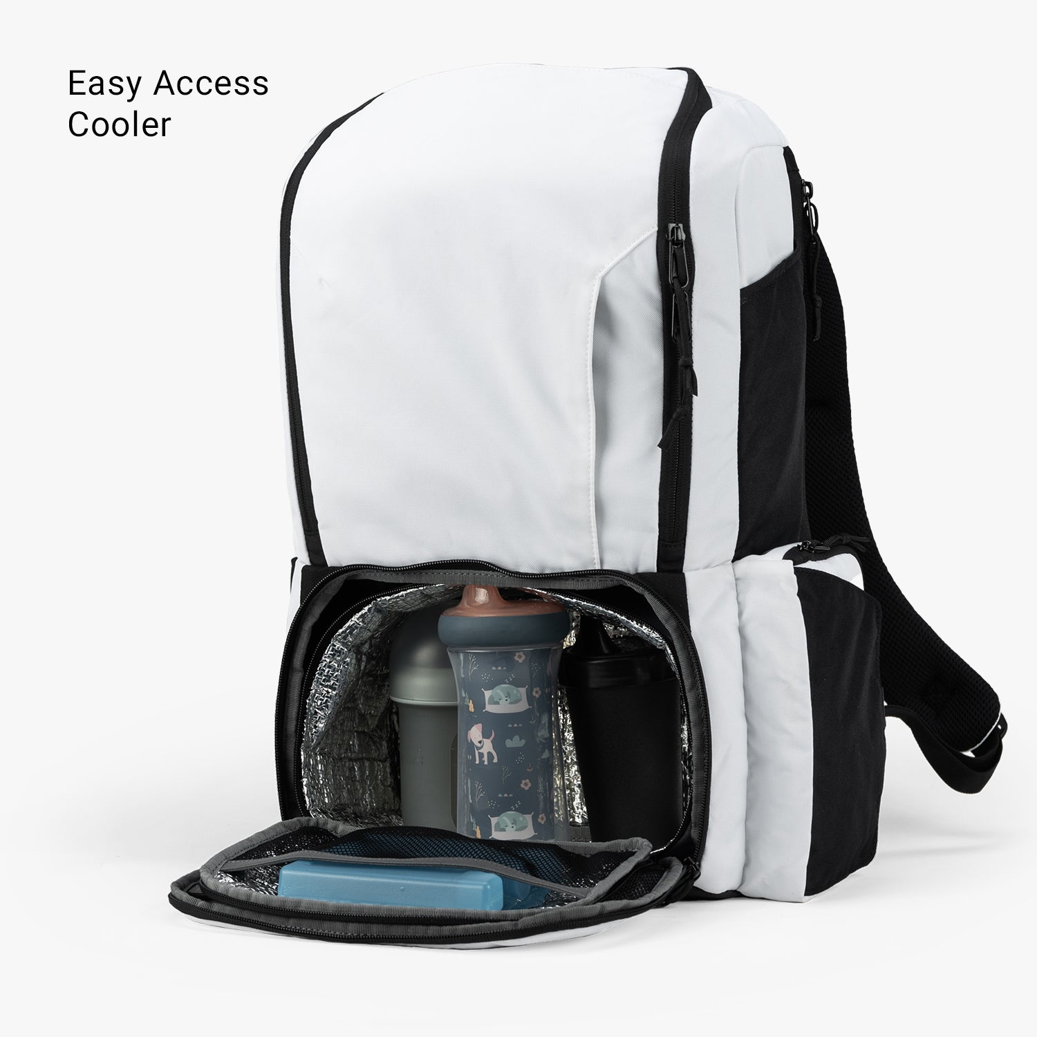 Fashion diaper bag backpack with cooler