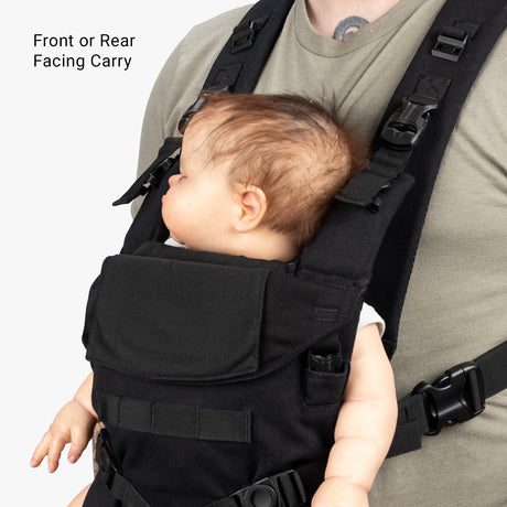 Daypack Diaper Bag + Baby Carrier Bundle Tactical Baby Carrier Front Facing Black