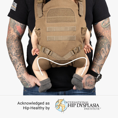 Daypack Diaper Bag + Baby Carrier Bundle Tactical Baby Carrier hip Healthy Coyote Brown