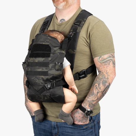 Everyday Backpack + Baby Carrier Bundle Tactical Baby Carrier Left Three Quarter Multicam Black