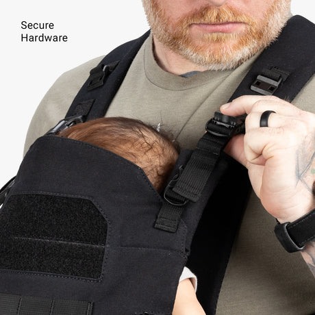 Deuce Diaper Bag + Baby Carrier Bundle Tactical Baby Carrier Locking Buckle Black