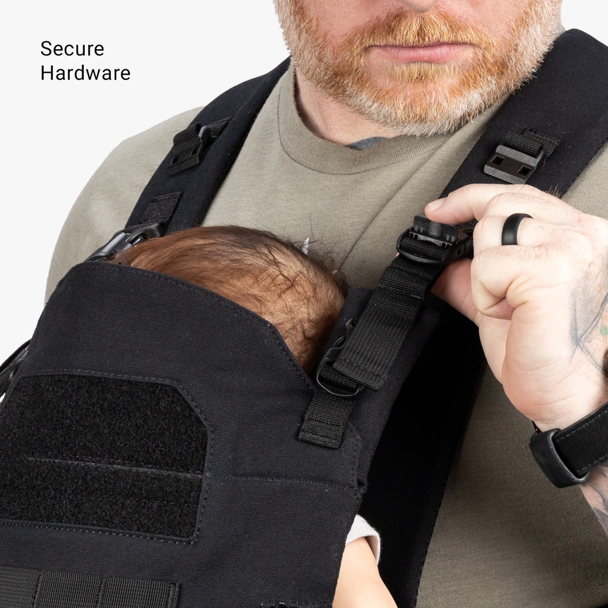 Expedition Diaper Bag + Baby Carrier Bundle Tactical Baby Carrier Locking Buckle Black