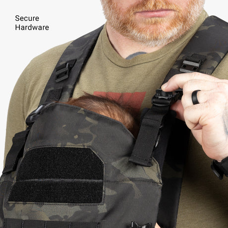 Daypack Diaper Bag + Baby Carrier Bundle Tactical Baby Carrier Locking Buckle Multicam Black