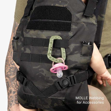 Daypack Diaper Bag + Baby Carrier Bundle Tactical Baby Carrier Molle Multicam Black