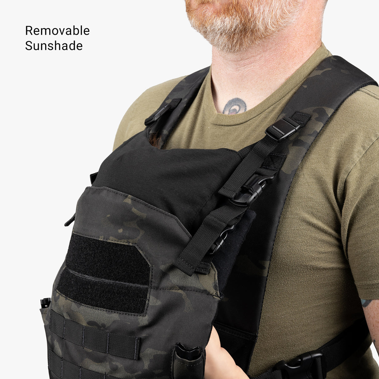 Tactical Baby Carrier® Tactical Baby Carrier Removeable Sunshade Multicam Black