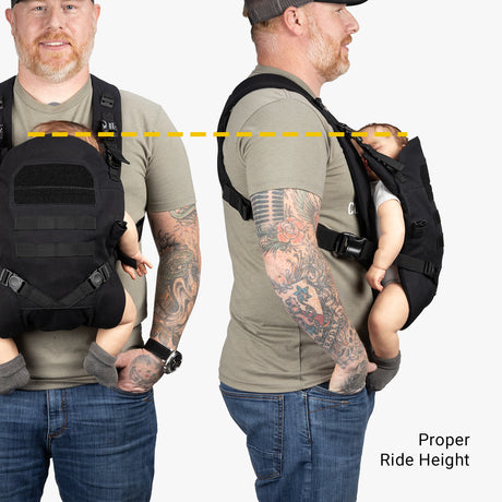 Expedition Diaper Bag + Baby Carrier Bundle Tactical Baby Carrier Ride Height Black