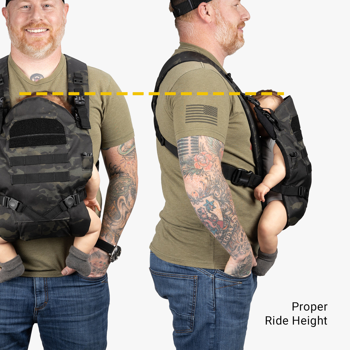 Tactical Baby Carrier® Tactical Baby Carrier Ride Height Multicam Black