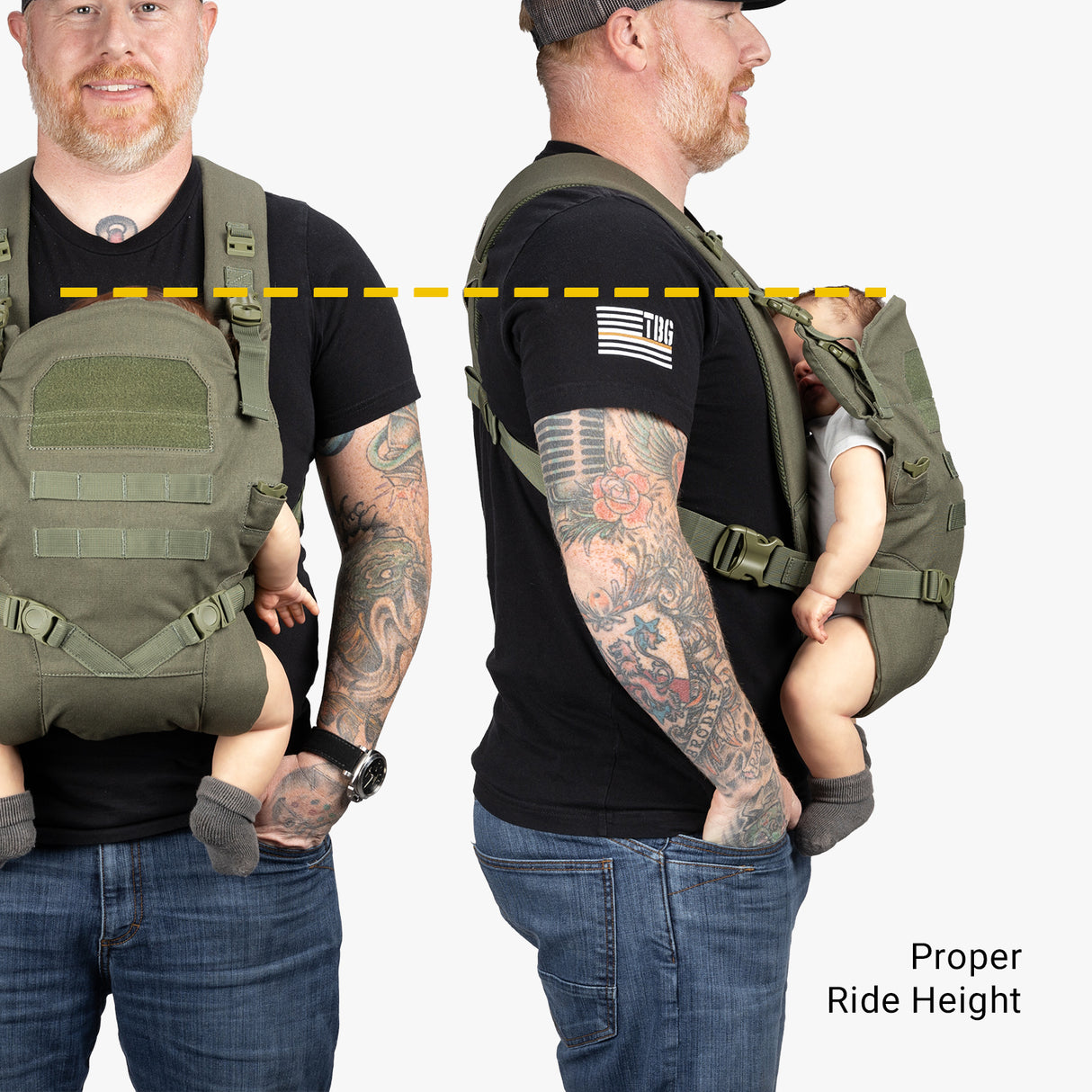 Tactical Baby Carrier® Tactical Baby Carrier Ride Height Ranger Green