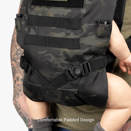 Daypack Diaper Bag + Baby Carrier Bundle Tactical Baby Carrier Swivel Buckle Multicam Black